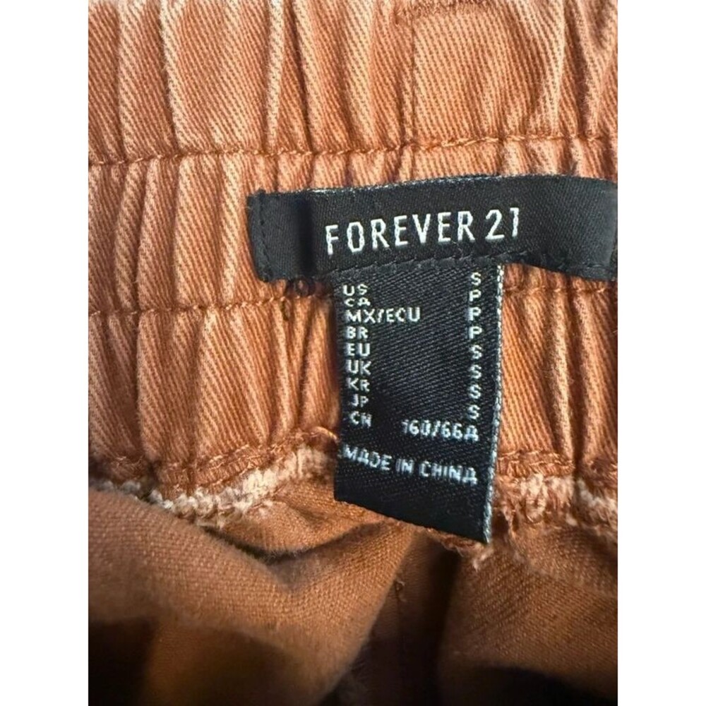 Forever 21 Brown Cargo Pants Jogger Utility Pants Size S - Picture 2 of 7